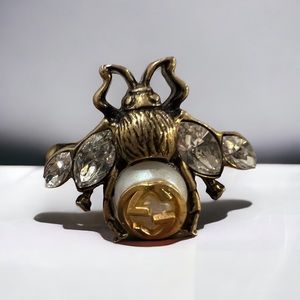 Gucci bee ring with interlocking G bee (size L) NWT